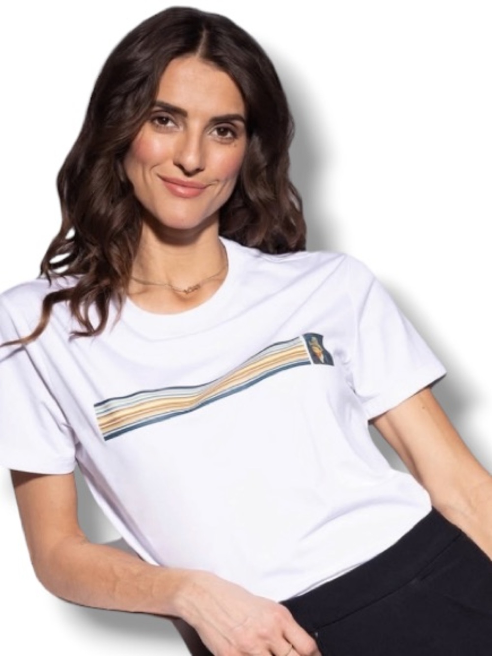 Buttercloth Van Gogh Canvas Spectrum Icy Cotton White Short Sleeve Top NIB / NWT